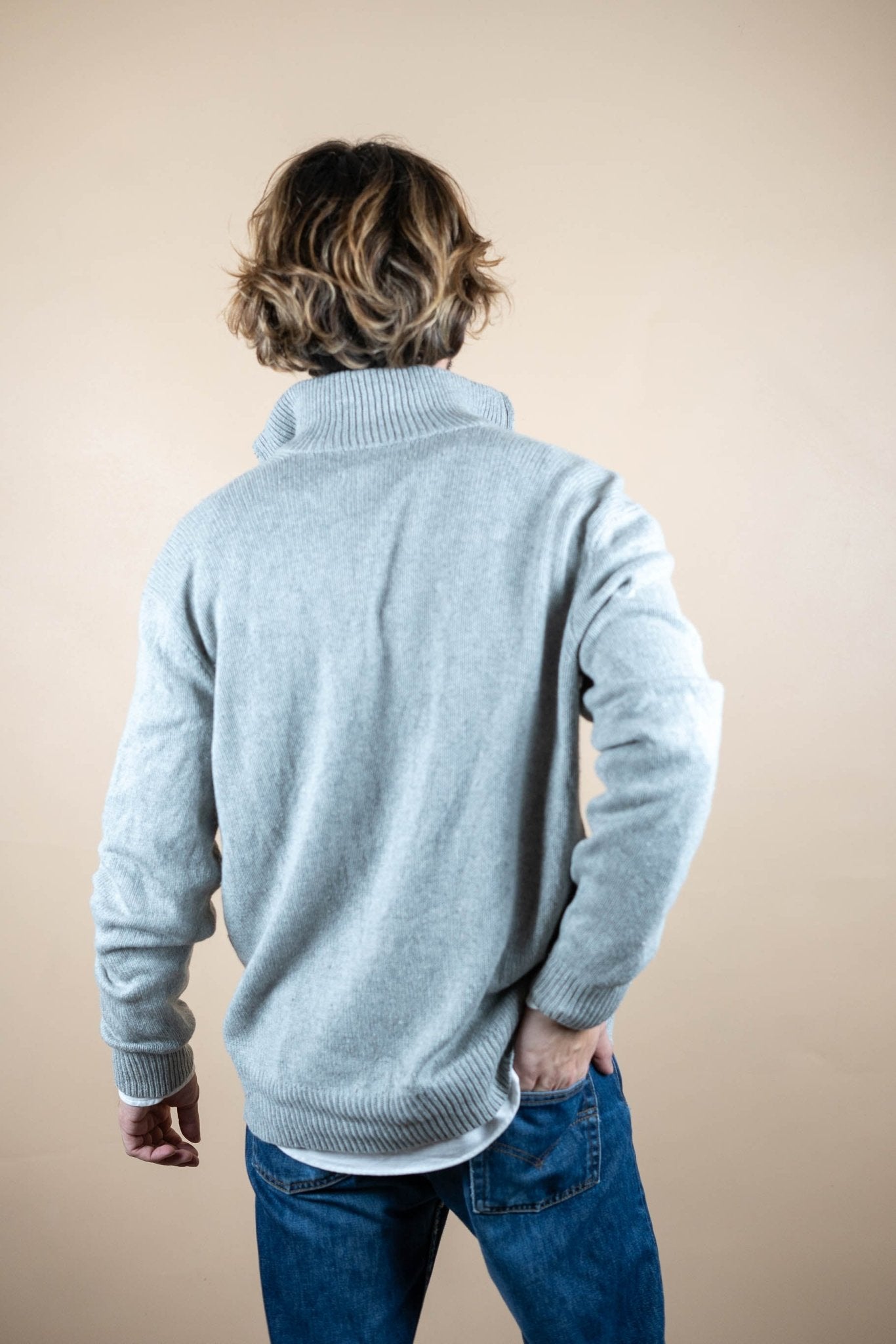 Half Zip Ralph Lauren ref: 1764 - GRIS - XL - amifrip - Friperie en ligne et vêtements vintage