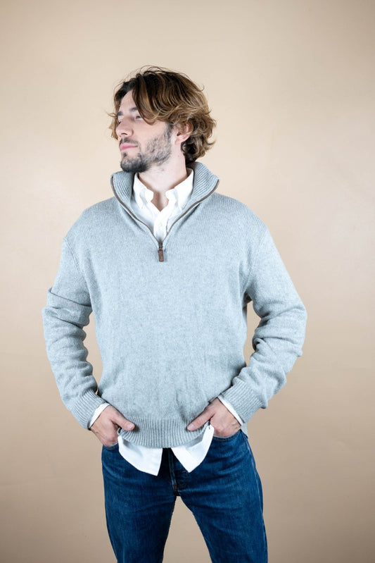Half Zip Ralph Lauren ref: 1764 - GRIS - XL - amifrip - Friperie en ligne et vêtements vintage