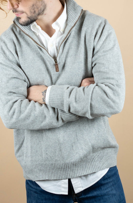Half Zip Ralph Lauren ref: 1764 - GRIS - XL - amifrip - Friperie en ligne et vêtements vintage