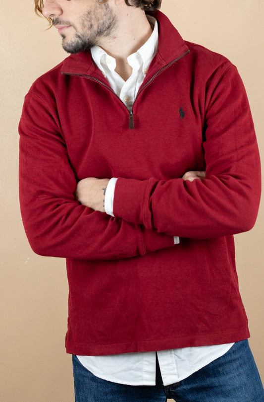 Half Zip Ralph Lauren ref: 1767 - ROUGE - S - amifrip - Friperie en ligne et vêtements vintage