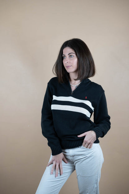 Half Zip Ralph Lauren ref: 1768 - NOIR - M - amifrip - Friperie en ligne et vêtements vintage