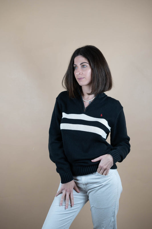 Half Zip Ralph Lauren ref: 1768 - NOIR - M - amifrip - Friperie en ligne et vêtements vintage