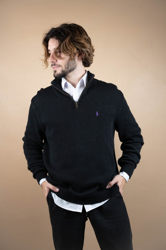 Half Zip Ralph Lauren ref: 1792 - NOIR - XL - amifrip - Friperie en ligne et vêtements vintage