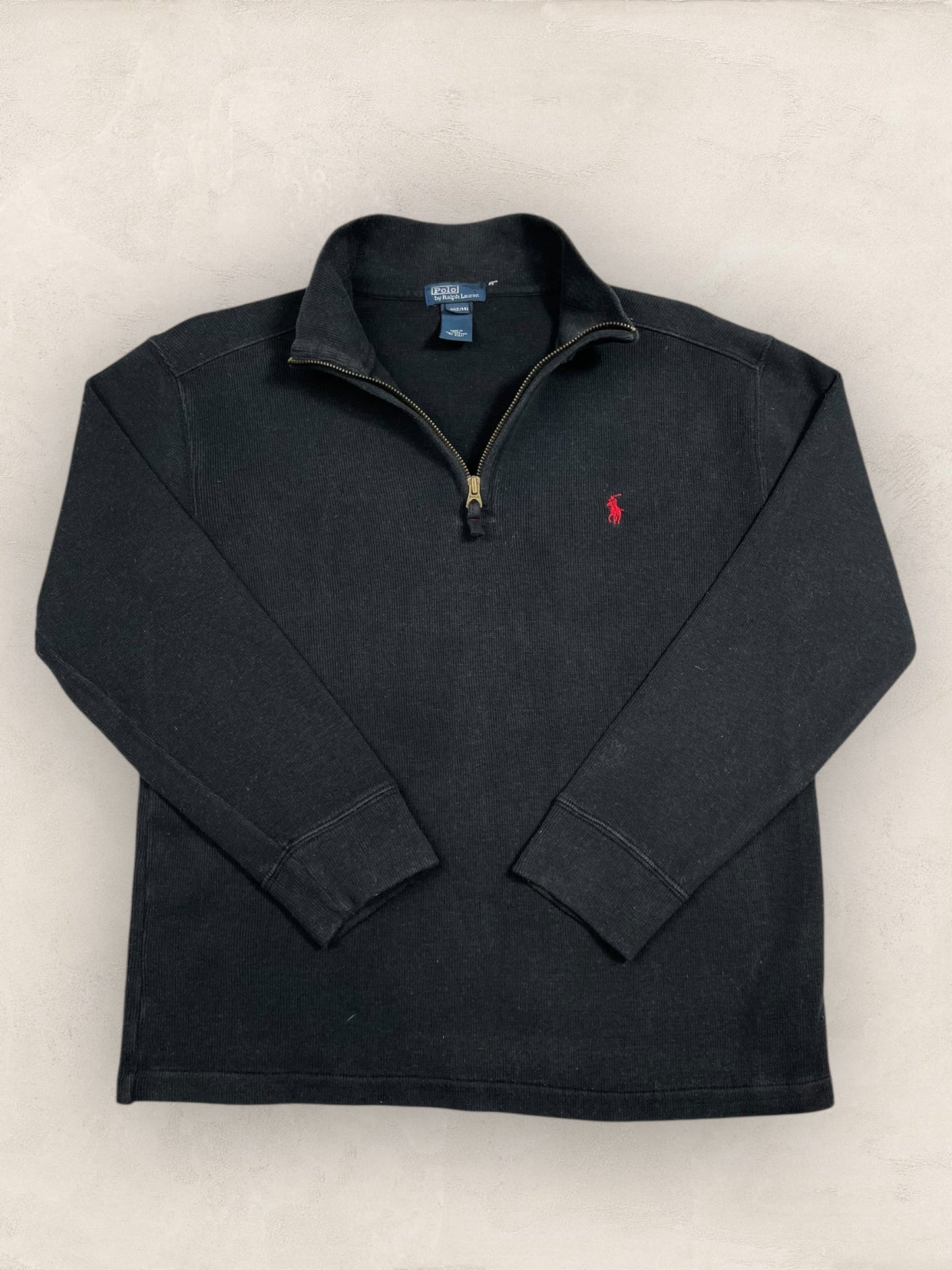 Half - zip Ralph Lauren Ref: 2613 - NOIR - S - amifrip - Friperie en ligne et vêtements vintage