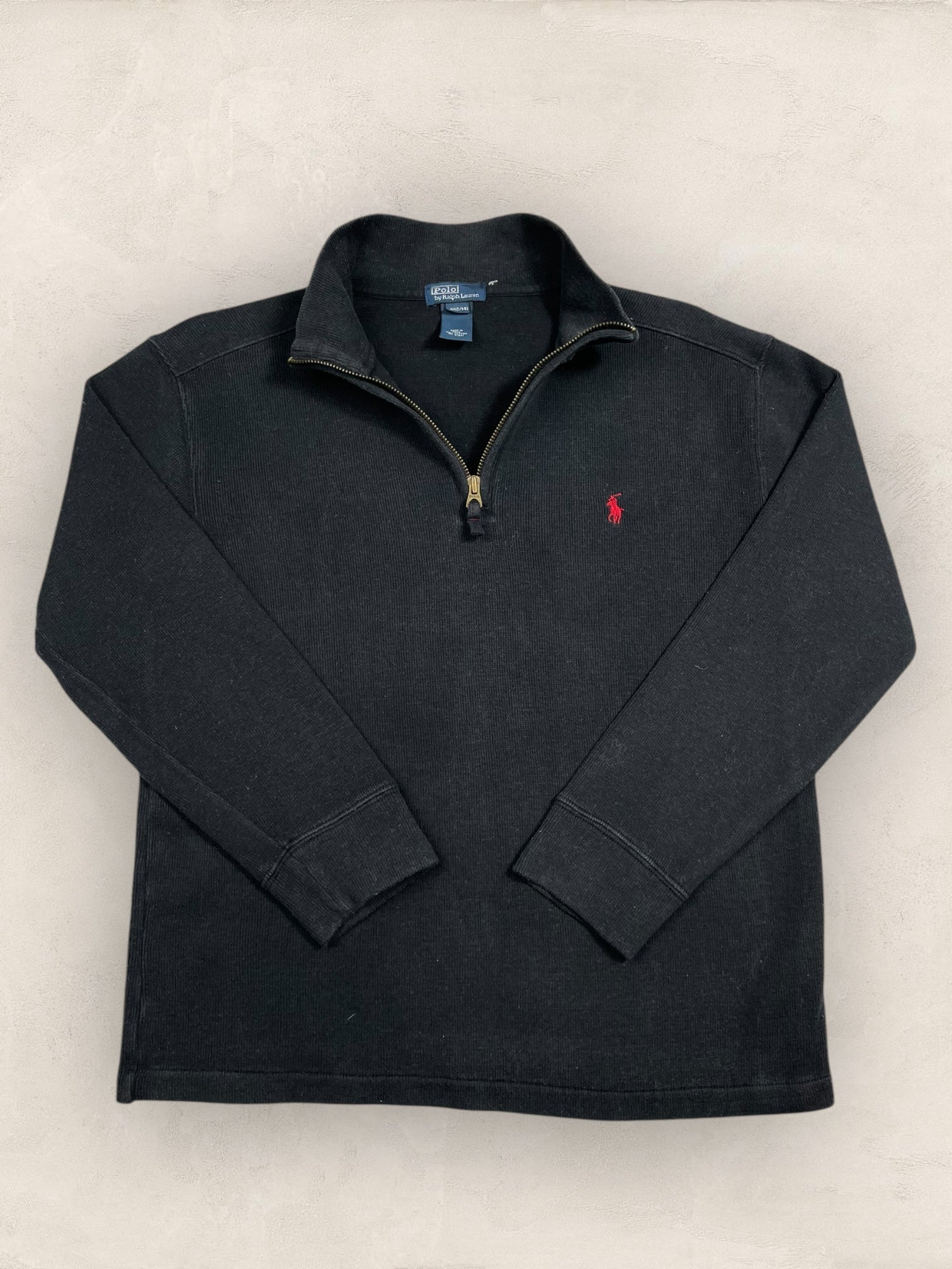 Half - zip Ralph Lauren Ref: 2613 - NOIR - S - amifrip - Friperie en ligne et vêtements vintage