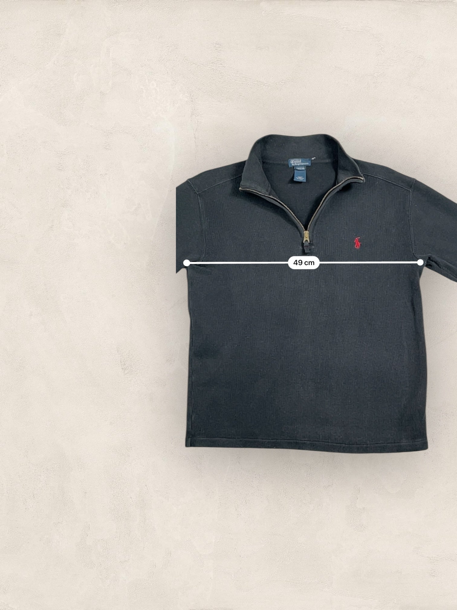 Half - zip Ralph Lauren Ref: 2613 - NOIR - S - amifrip - Friperie en ligne et vêtements vintage