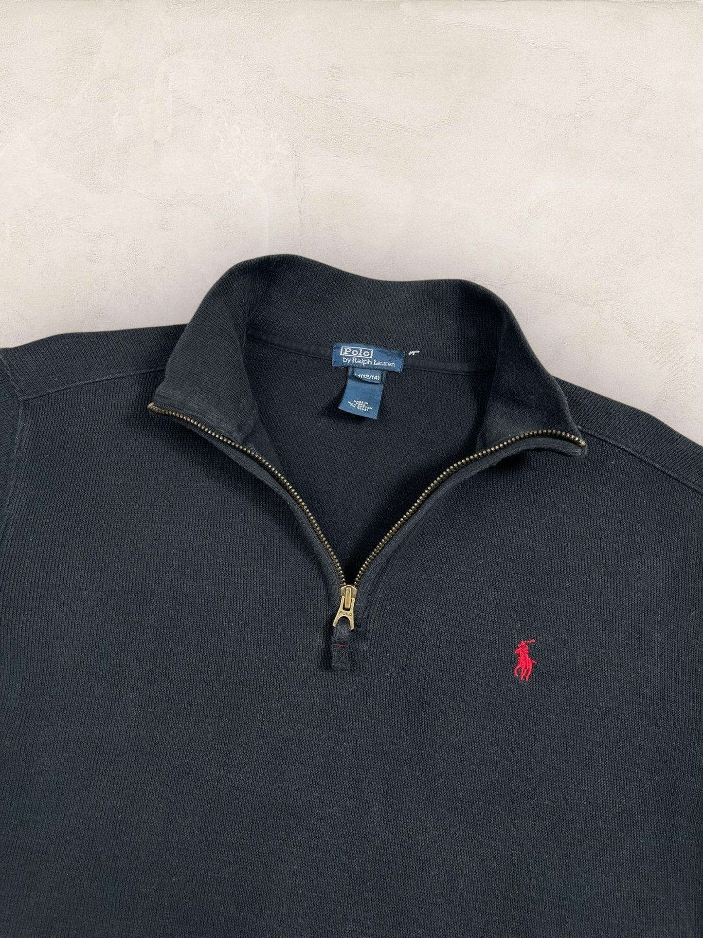 Half - zip Ralph Lauren Ref: 2613 - NOIR - S - amifrip - Friperie en ligne et vêtements vintage