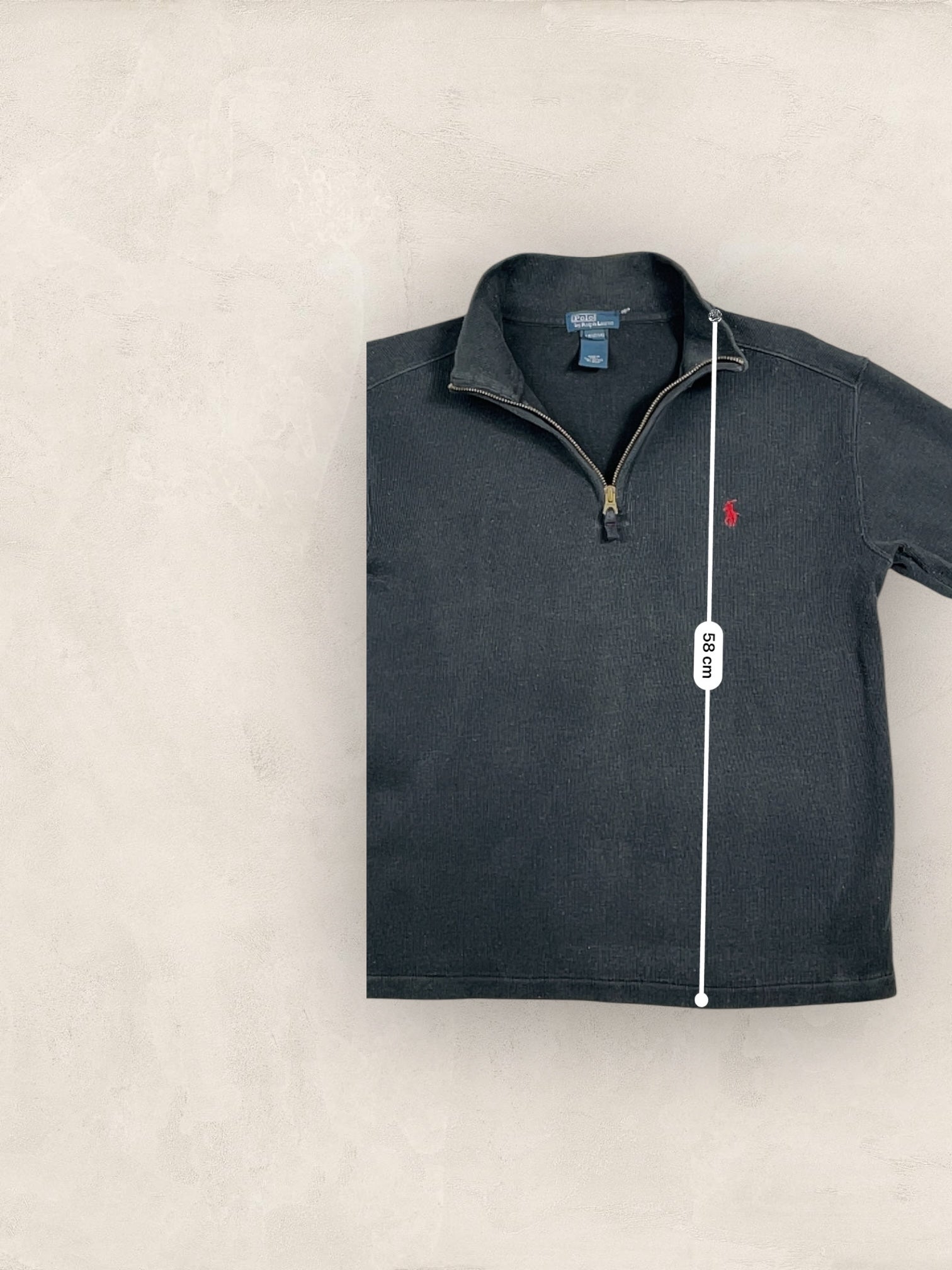 Half - zip Ralph Lauren Ref: 2613 - NOIR - S - amifrip - Friperie en ligne et vêtements vintage