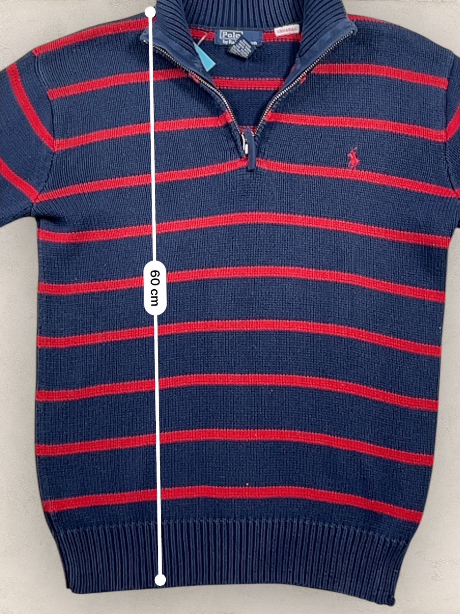 Half - zip Ralph Lauren Ref: 2635 - BLEU MARINE - S - amifrip - Friperie en ligne et vêtements vintage