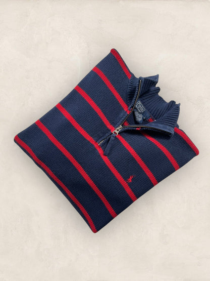 Half - zip Ralph Lauren Ref: 2635 - BLEU MARINE - S - amifrip - Friperie en ligne et vêtements vintage