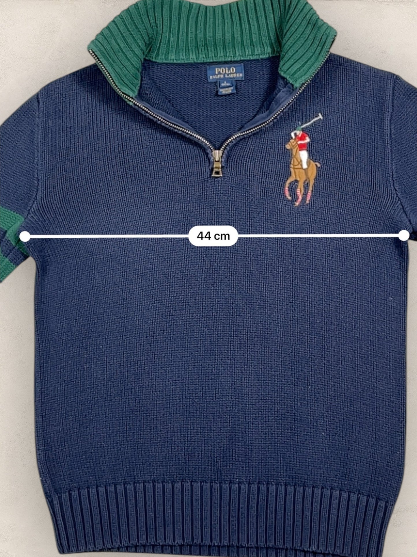 Half - zip Ralph Lauren Ref: 2655 - BLEU MARINE - S - amifrip - Friperie en ligne et vêtements vintage
