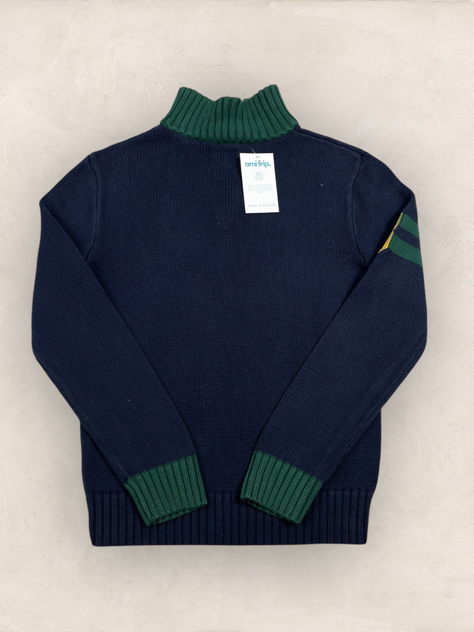 Half - zip Ralph Lauren Ref: 2655 - BLEU MARINE - S - amifrip - Friperie en ligne et vêtements vintage