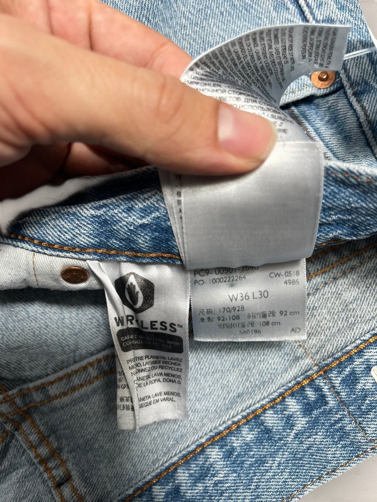 Jean Homme Levi's 501 Bleu W36 L30 Ref:3009 - Bleu - W36 L30 - amifrip - Friperie en ligne et vêtements vintage