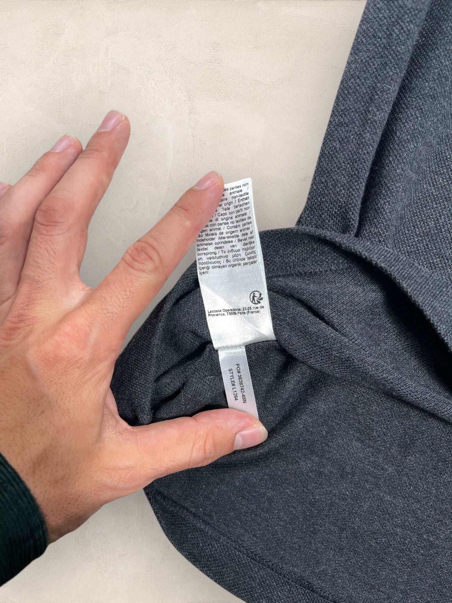Polo Homme Lacoste Gris S Ref:3006 - Gris - S - amifrip - Friperie en ligne et vêtements vintage
