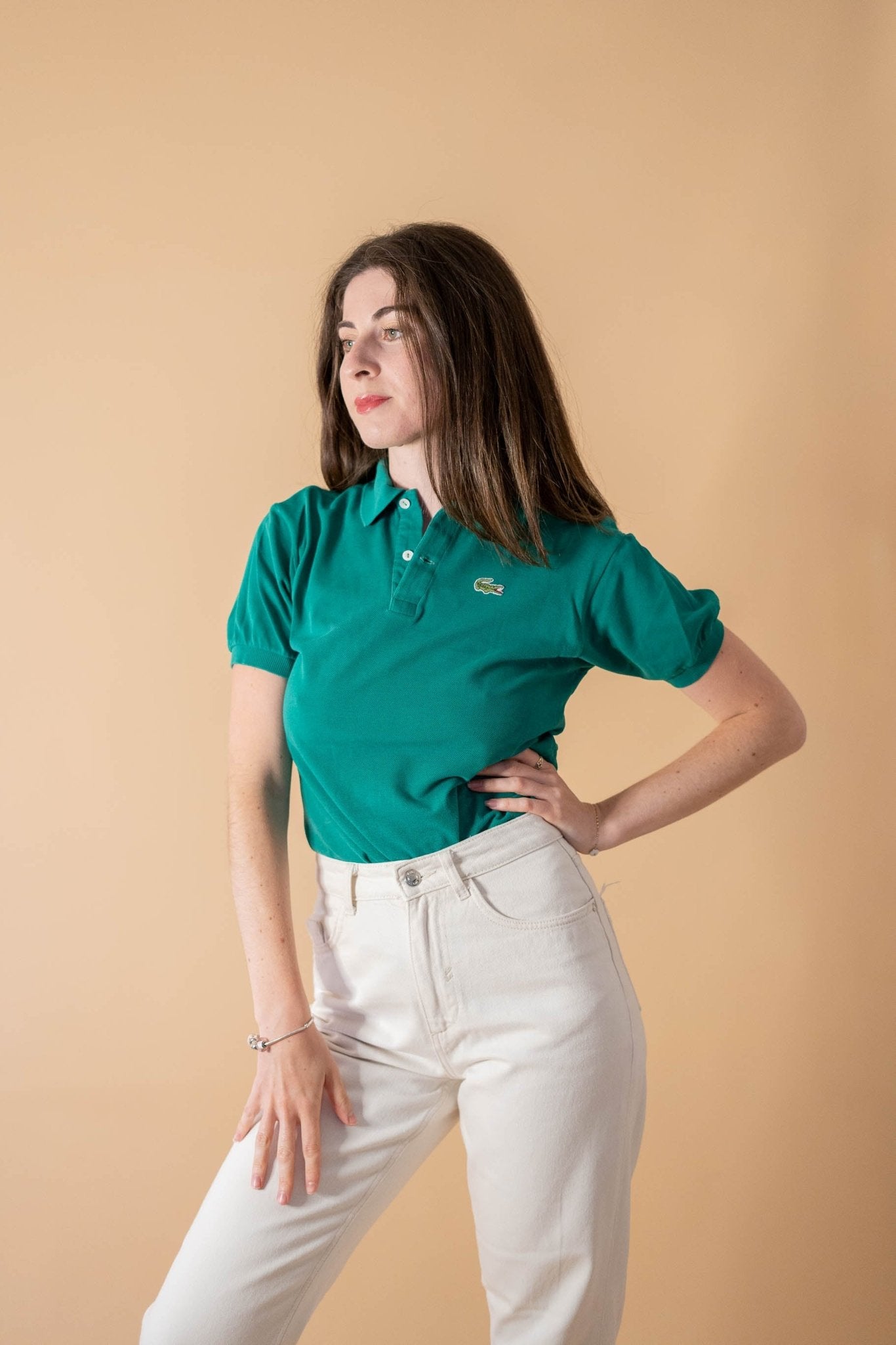 Polo Lacoste Femme 443 - VERT - XS - amifrip - Friperie en ligne et vêtements vintage
