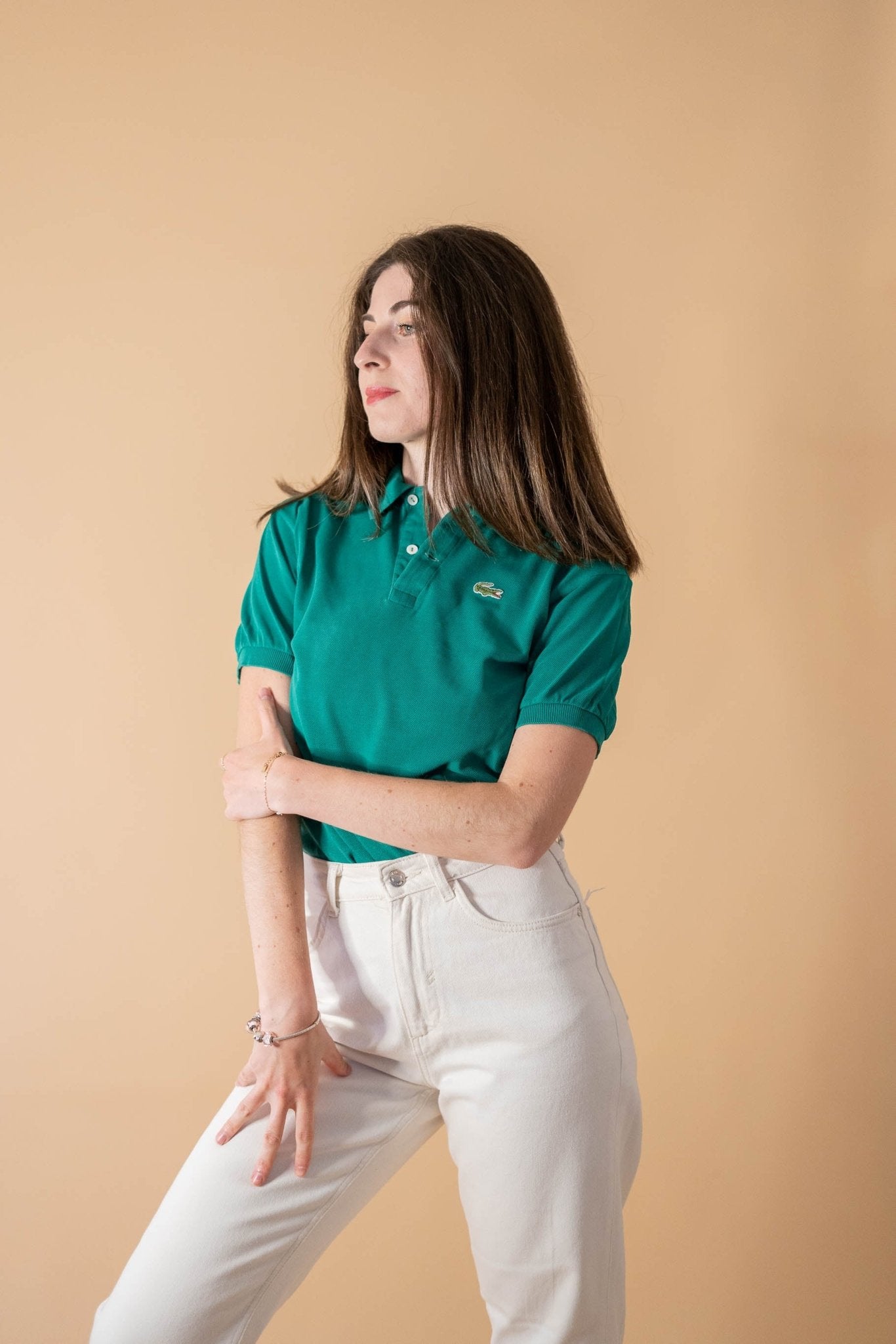 Polo Lacoste Femme 443 - VERT - XS - amifrip - Friperie en ligne et vêtements vintage