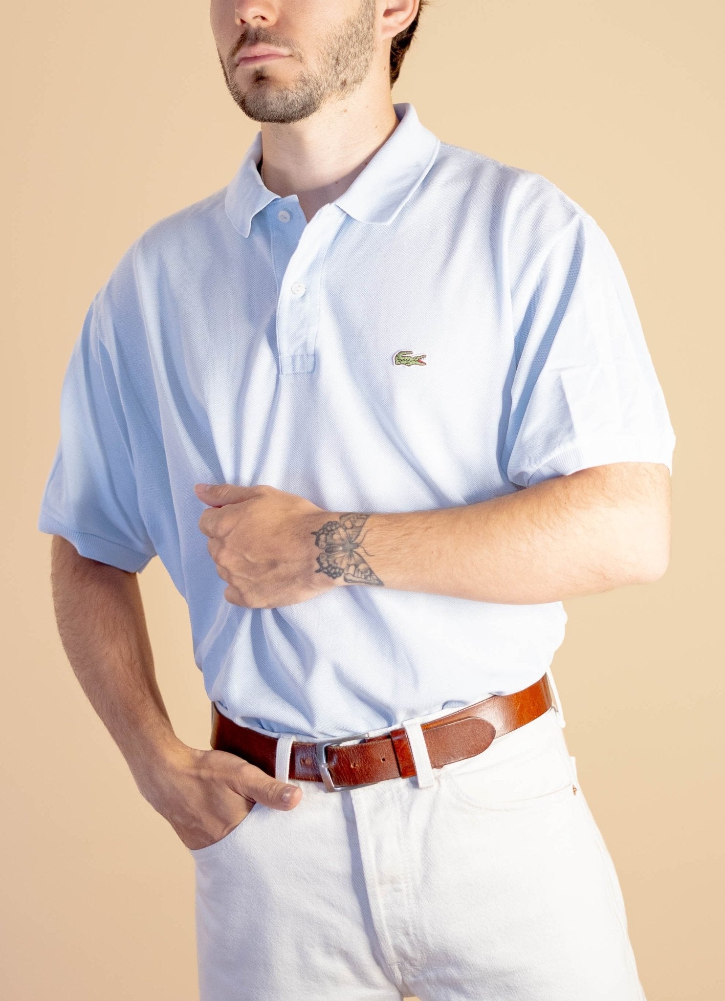 Polo Lacoste Homme 442 - BLEU - 2XL - amifrip - Friperie en ligne et vêtements vintage