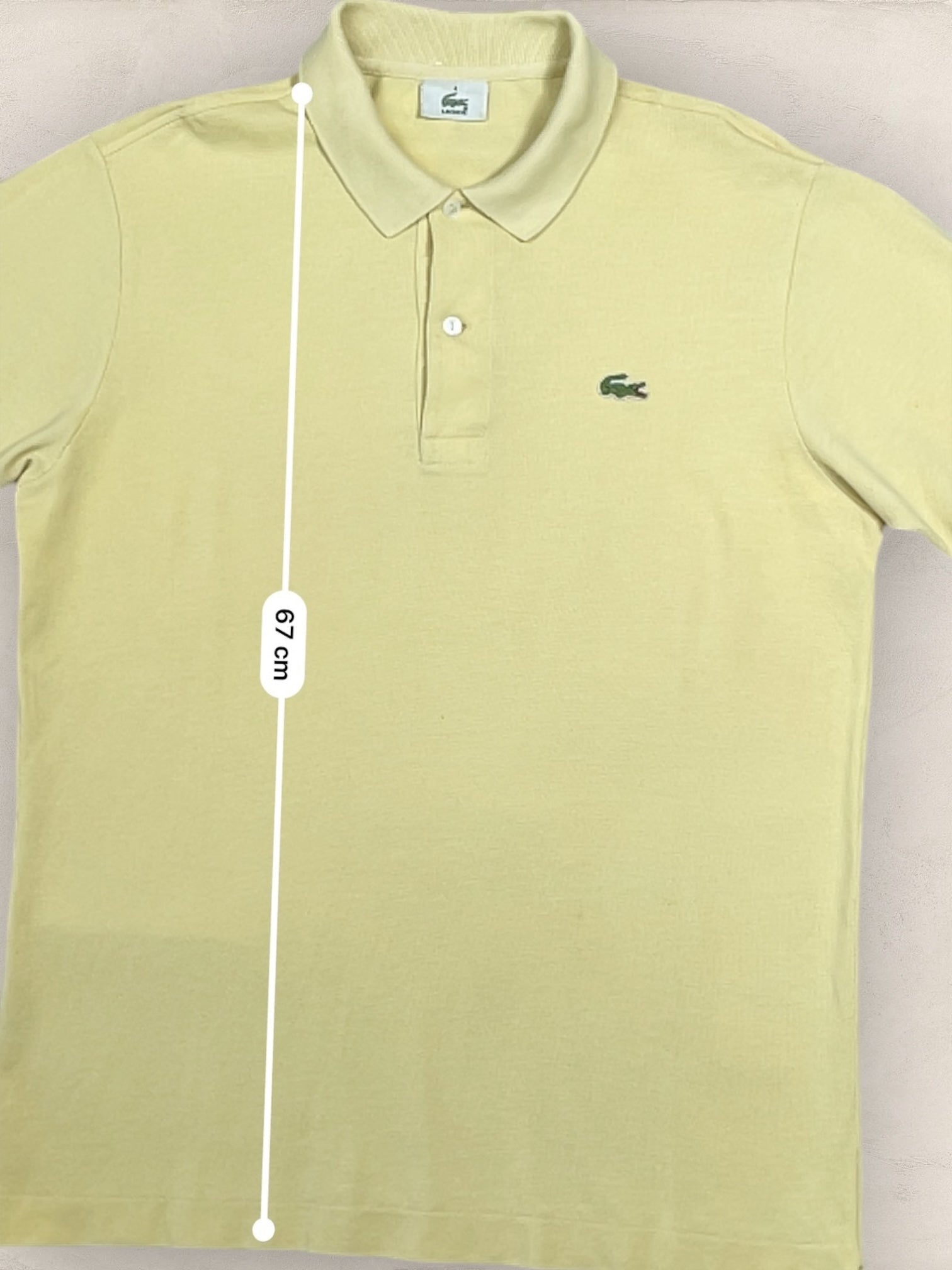 Polo Lacoste homme Ref: 2672 - JAUNE - L - amifrip - Friperie en ligne et vêtements vintage