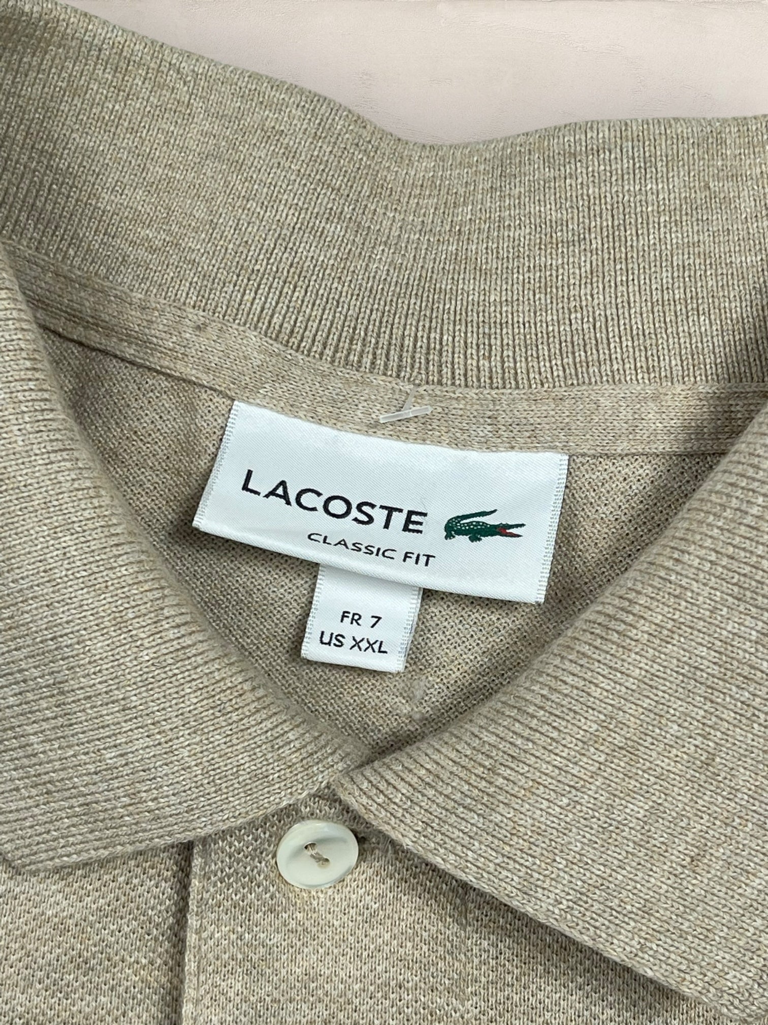 Polo Lacoste homme Ref: 2675 - BEIGE - 2XL - amifrip - Friperie en ligne et vêtements vintage