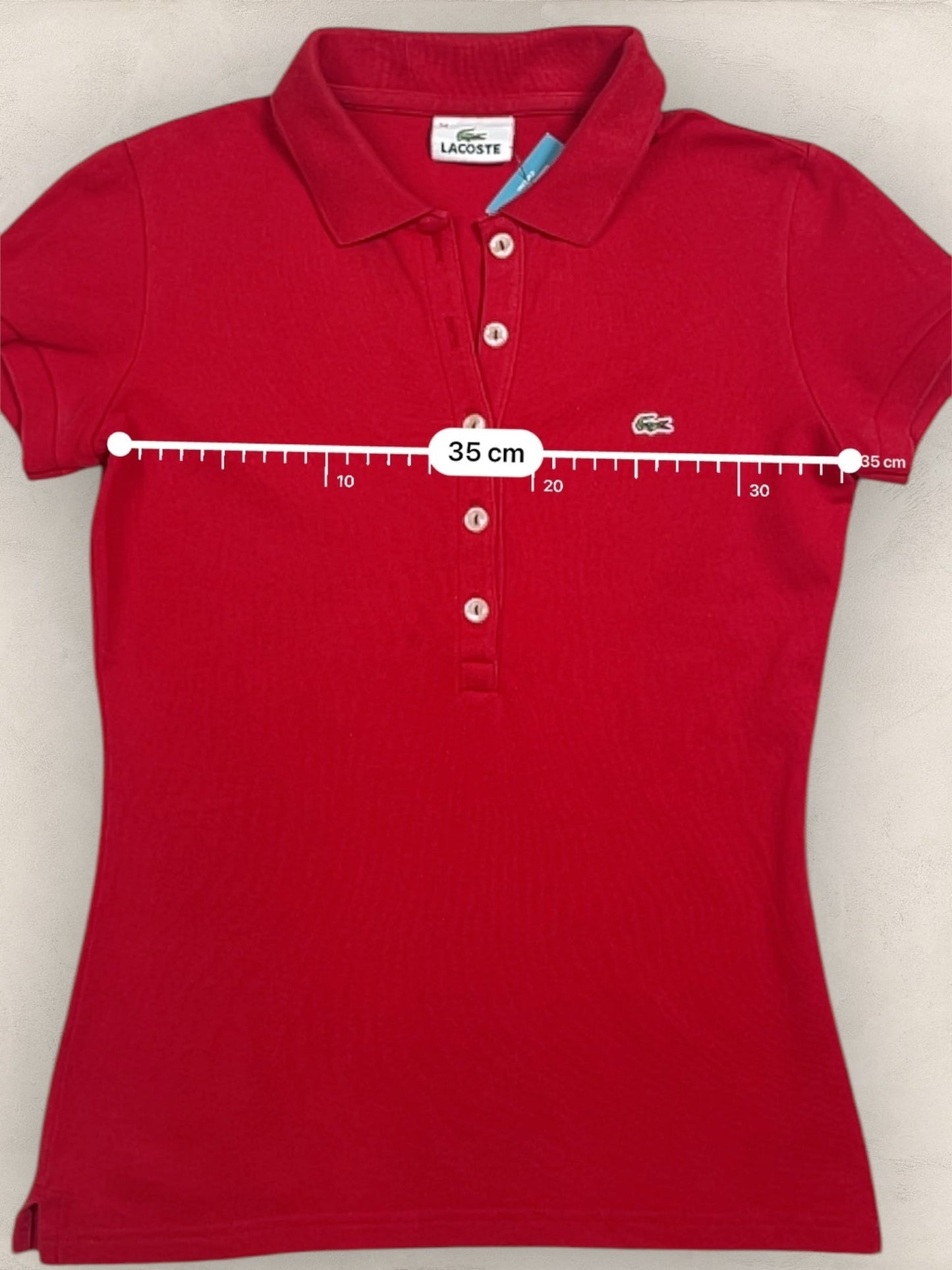 Polo Lacoste Rouge XS Femme Ref: 1122 - Rouge - XS - amifrip - Friperie en ligne et vêtements vintage