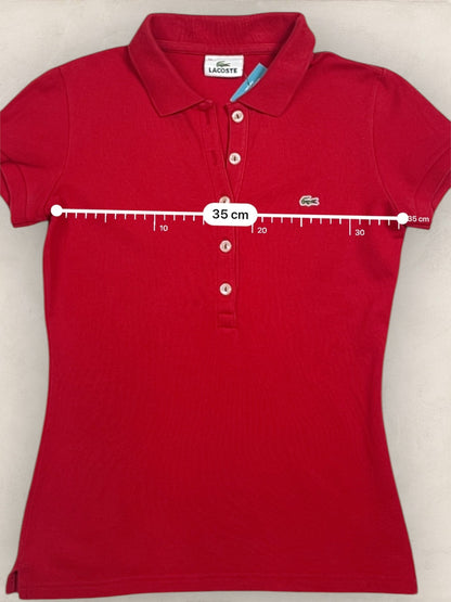 Polo Lacoste Rouge XS Femme Ref: 1122 - Rouge - XS - amifrip - Friperie en ligne et vêtements vintage