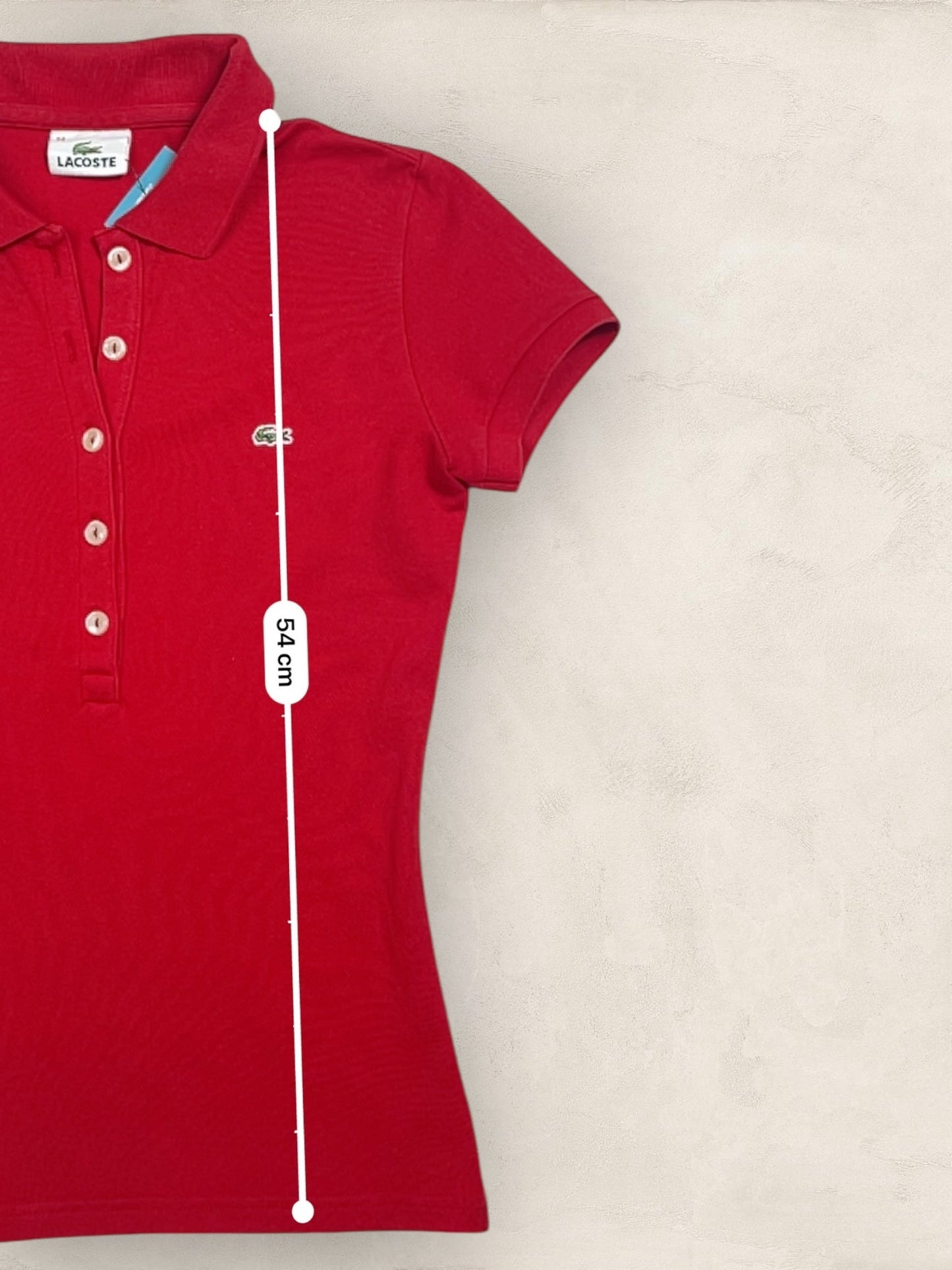 Polo Lacoste Rouge XS Femme Ref: 1122 - Rouge - XS - amifrip - Friperie en ligne et vêtements vintage