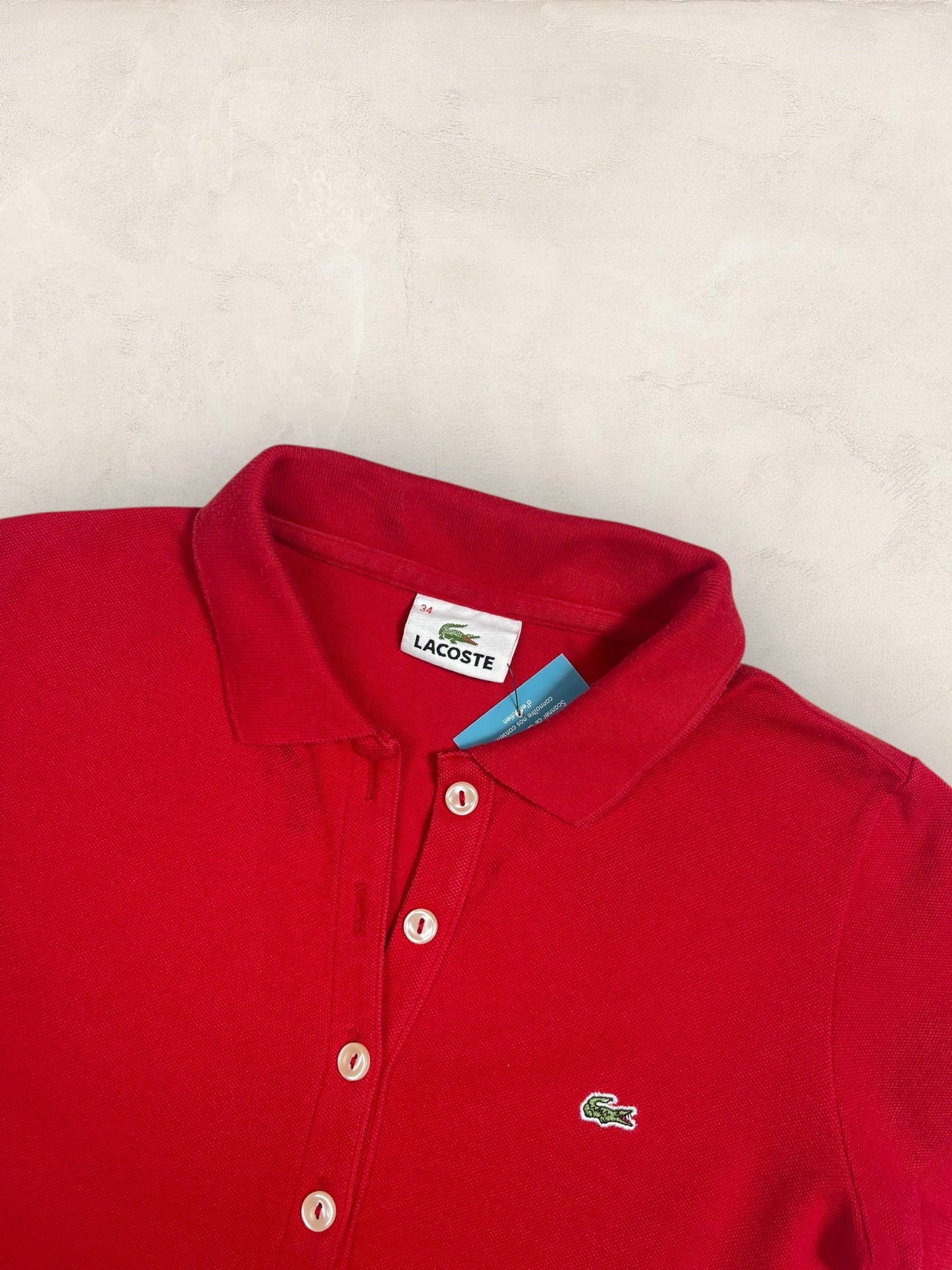 Polo Lacoste Rouge XS Femme Ref: 1122 - Rouge - XS - amifrip - Friperie en ligne et vêtements vintage