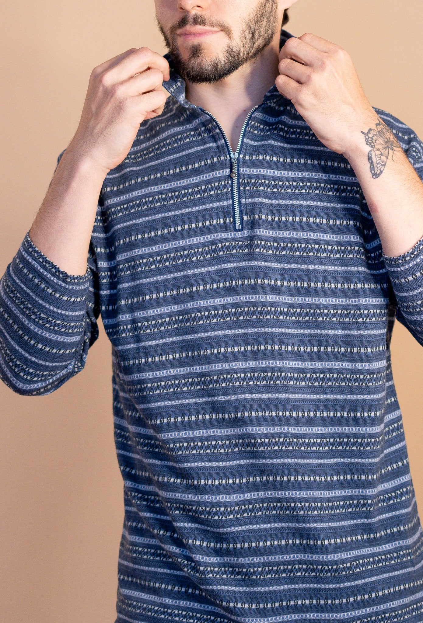 Polo manches longues homme 687 - S - BLEU - amifrip - Friperie en ligne et vêtements vintage