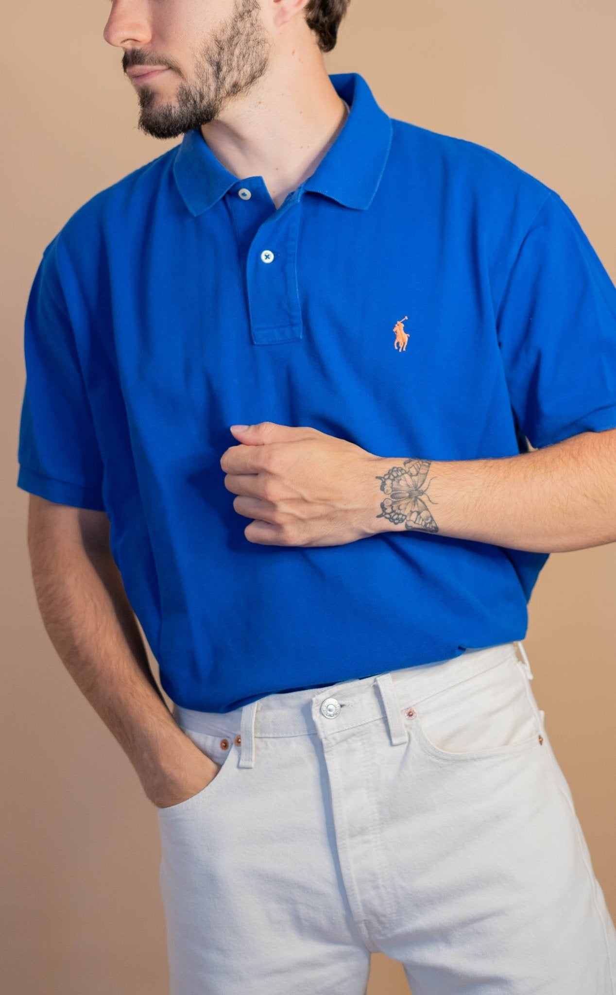 POLO RALPH LAUREN HOMME 353 - BLEU - L - amifrip - Friperie en ligne et vêtements vintage