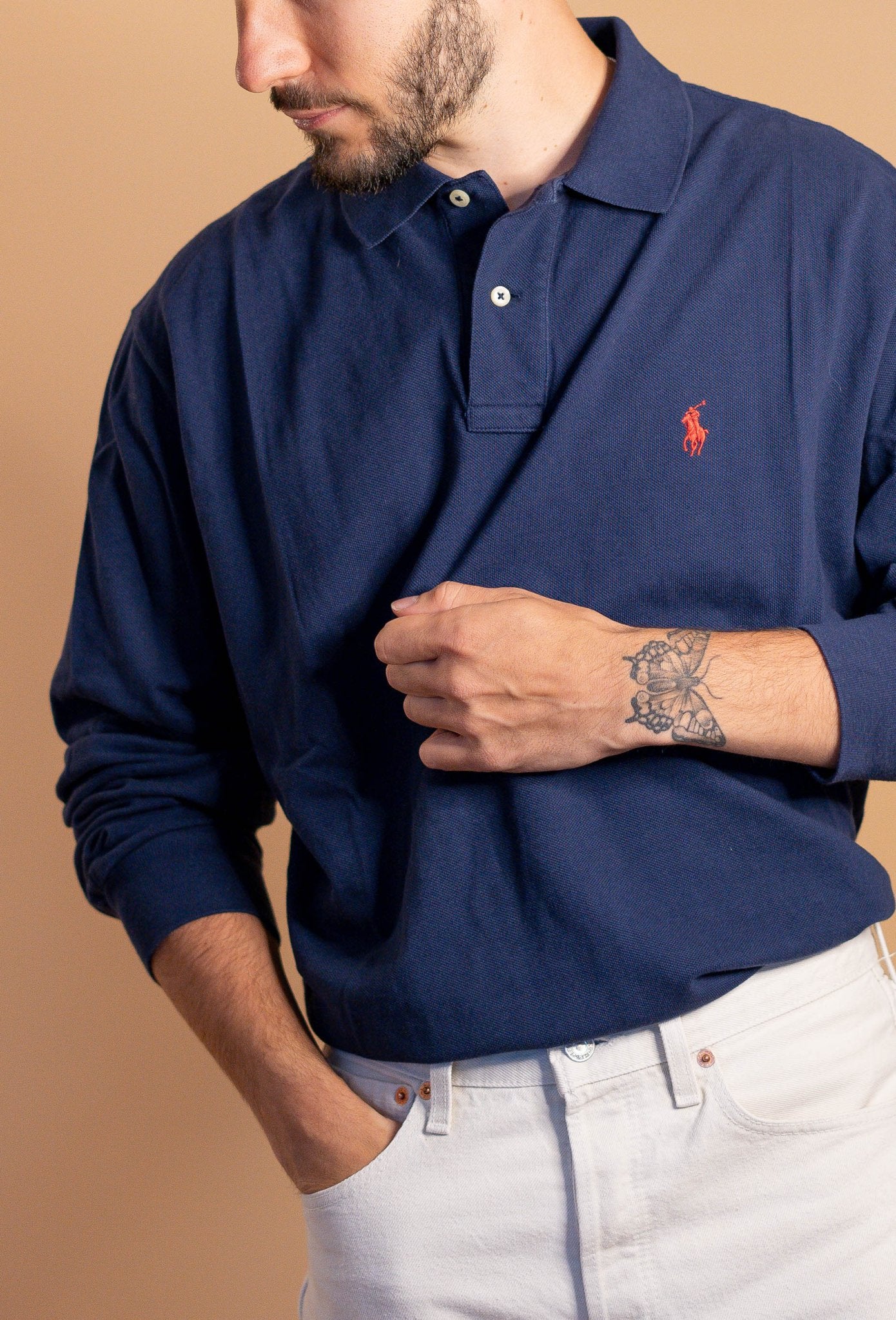 POLO RALPH LAUREN HOMME 459 - BLEU - L - amifrip - Friperie en ligne et vêtements vintage