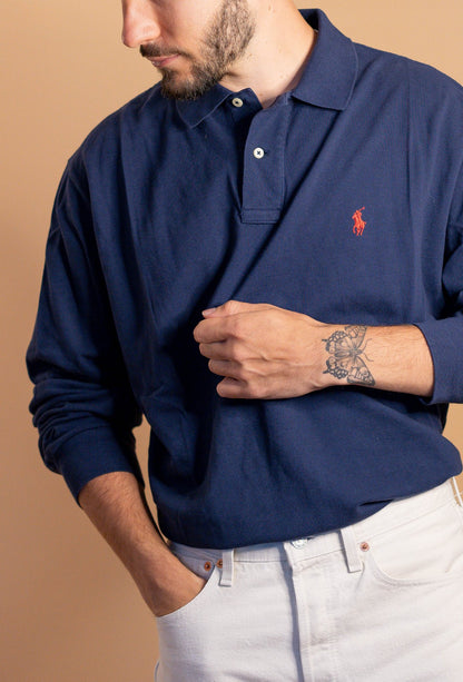 POLO RALPH LAUREN HOMME 459 - BLEU - L - amifrip - Friperie en ligne et vêtements vintage