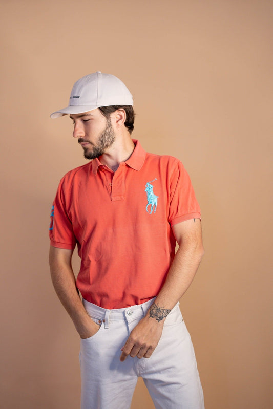 POLO RALPH LAUREN HOMME 885 - ORANGE - XL - amifrip - Friperie en ligne et vêtements vintage