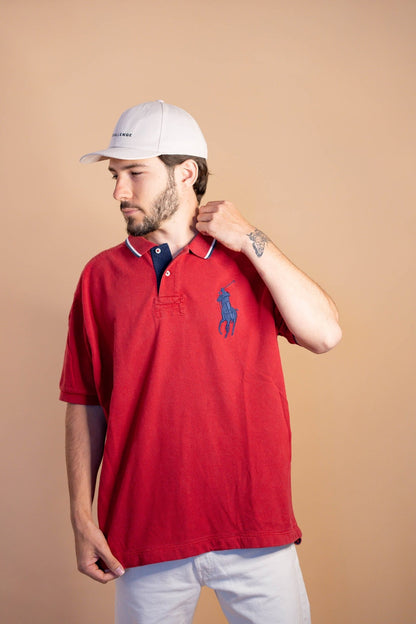 POLO RALPH LAUREN HOMME 886 - ROUGE - XL - amifrip - Friperie en ligne et vêtements vintage