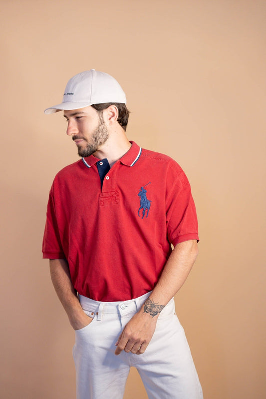 POLO RALPH LAUREN HOMME 886 - ROUGE - XL - amifrip - Friperie en ligne et vêtements vintage