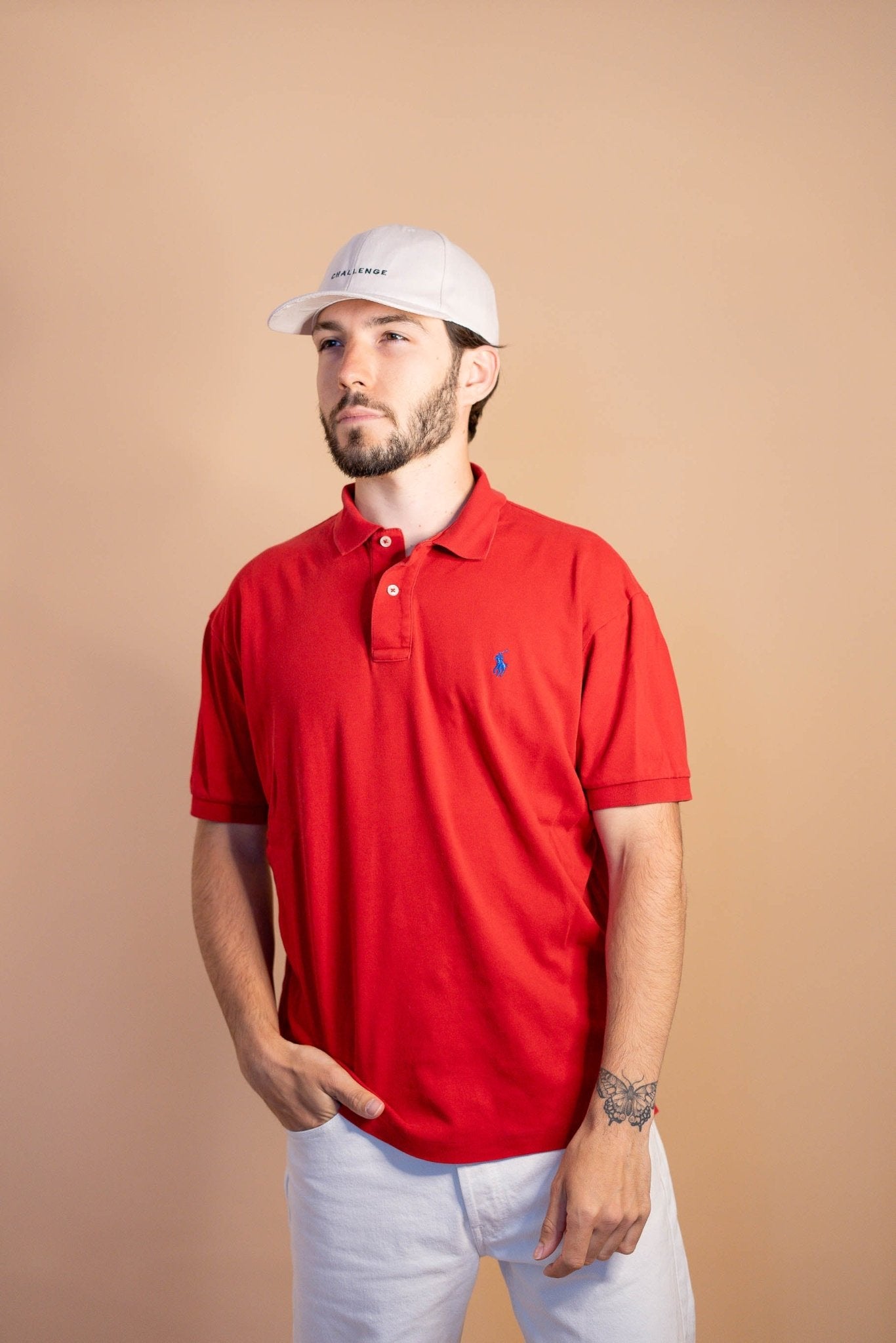 POLO RALPH LAUREN HOMME 890 - ROUGE - M - amifrip - Friperie en ligne et vêtements vintage