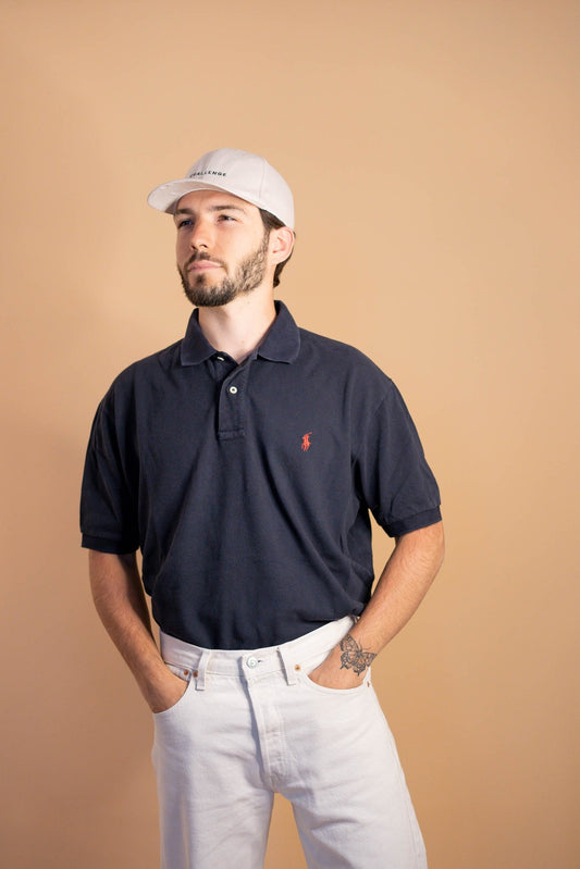POLO RALPH LAUREN HOMME 892 - BLEU - L - amifrip - Friperie en ligne et vêtements vintage