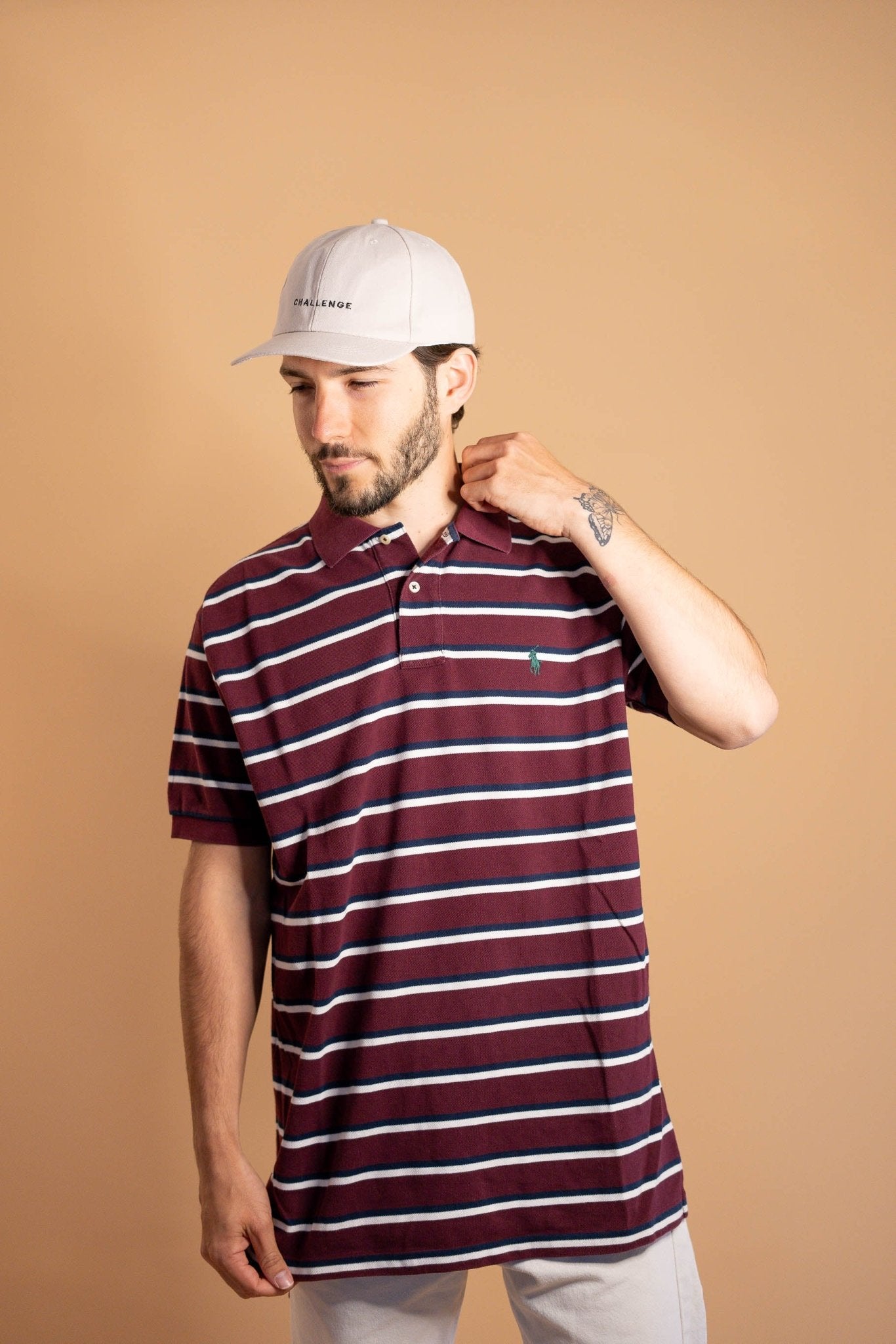 POLO RALPH LAUREN HOMME 896 - BORDEAUX - L - amifrip - Friperie en ligne et vêtements vintage