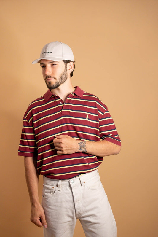 POLO RALPH LAUREN HOMME 901 - BORDEAUX - L - amifrip - Friperie en ligne et vêtements vintage