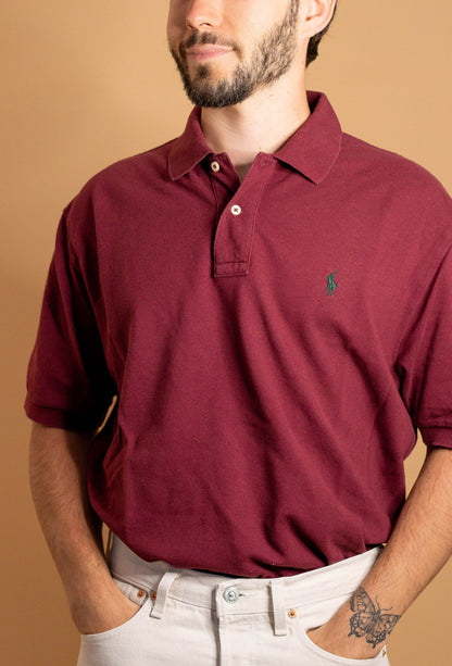 POLO RALPH LAUREN HOMME 903 - BORDEAUX - L - amifrip - Friperie en ligne et vêtements vintage