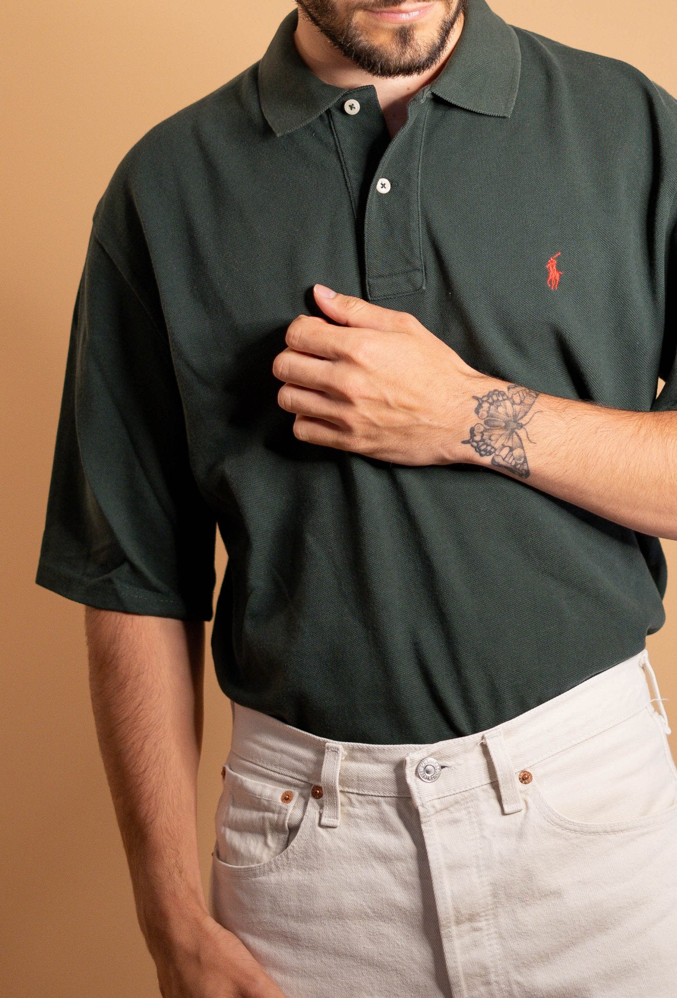 POLO RALPH LAUREN HOMME 906 - VERT - M - amifrip - Friperie en ligne et vêtements vintage