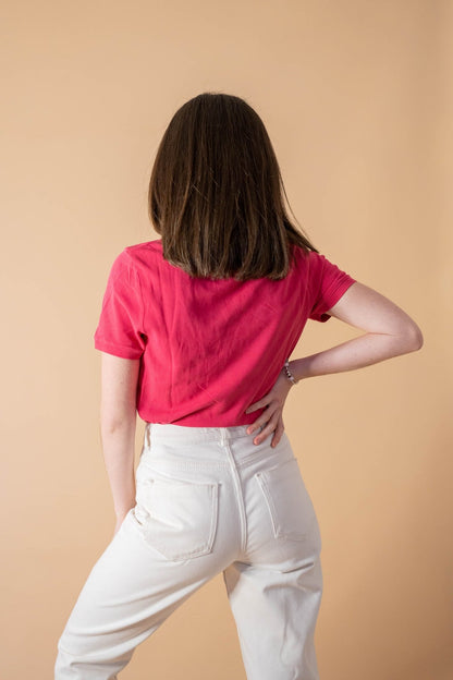 Polo Tommy Hilfiger Femme 809 - ROSE - XS - amifrip - Friperie en ligne et vêtements vintage