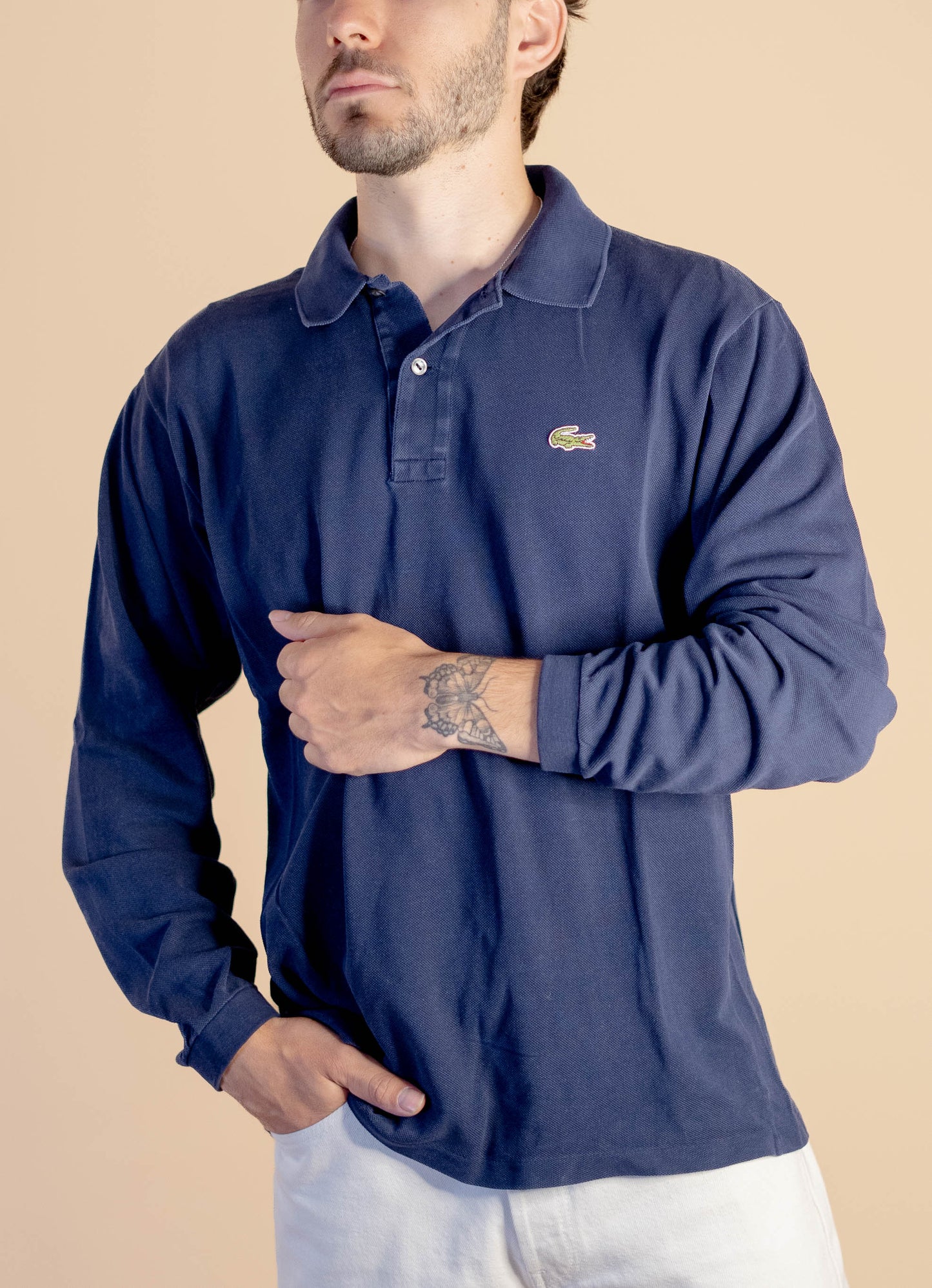 Polo manches longues Lacoste Bleu #853
