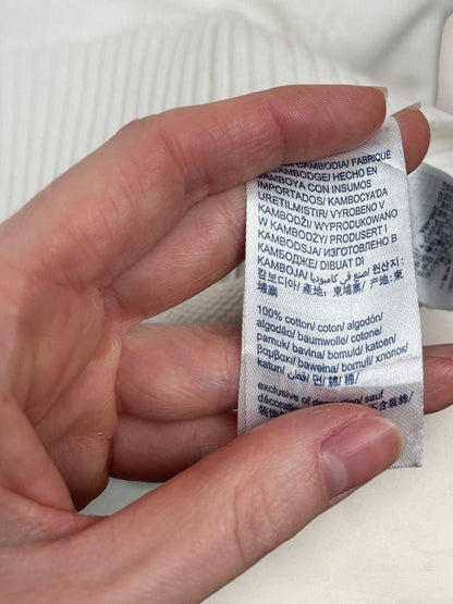 Pull 1/4 zip, Demi - zip Tommy Hilfiger - Femme S Over size - Blanc - Coton - Très bon état - Ts0240 - amifrip