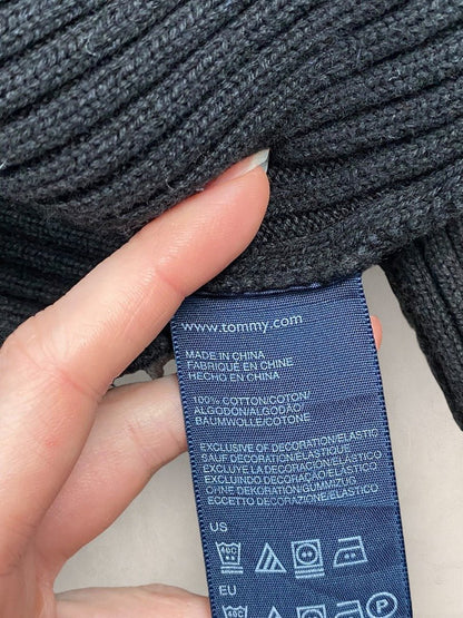 Pull 1/4 zip, Demi - zip Tommy Hilfiger - homme L - noir - Très bon état - Ts0147 - amifrip