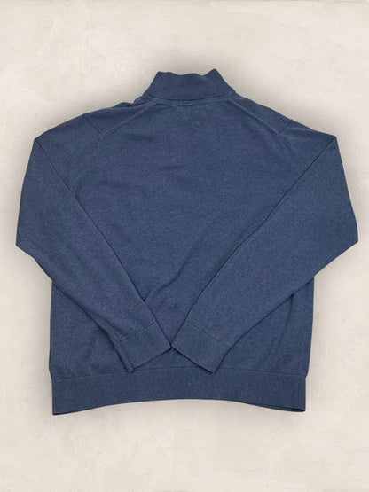 Pull 1/4 zip, Demi - zip Tommy Hilfiger - Homme Xxl - Bleu - Coton - Très bon état - Ts0231 - amifrip