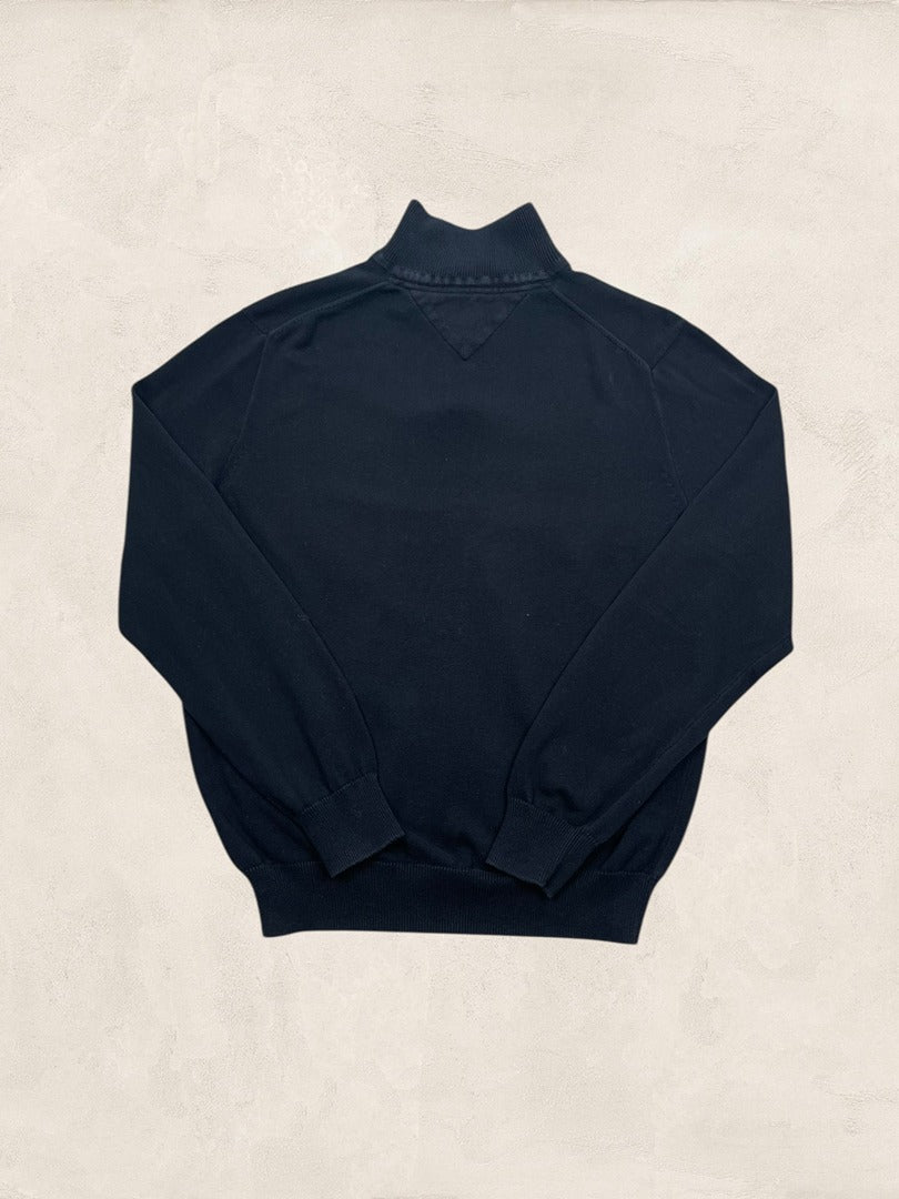Pull 1/4 Zip Tommy Hilfiger Homme L - Noir - Coton - Tbe - Ts0169 - amifrip