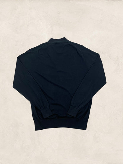 Pull 1/4 Zip Tommy Hilfiger Homme L - Noir - Coton - Très bon état - Ts0182 - amifrip