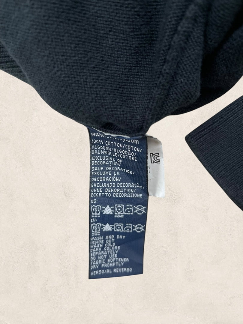 Pull 1/4 Zip Tommy Hilfiger Homme L - Noir - Coton - Très bon état - Ts0182 - amifrip