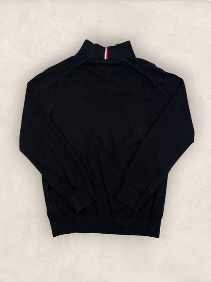 Pull 1/4 zip Tommy Hilfiger - Homme L - Noir - Coton - Ts0215 - amifrip