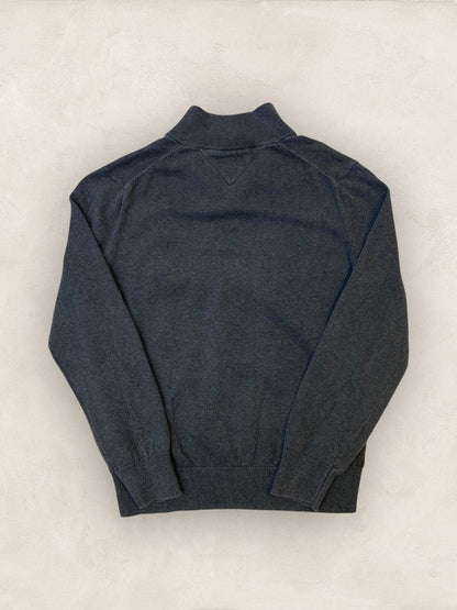 Pull 1/4 zip Tommy Hilfiger - homme M - gris - Très bon état - Ts0137 - amifrip
